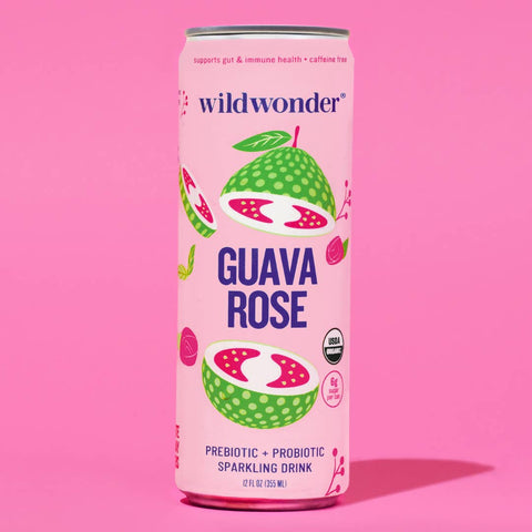 Guava Rose Sparkling Prebiotic + Probiotic Drink