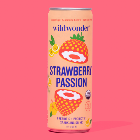Strawberry Passion Sparkling Prebiotic + Probiotic Drink