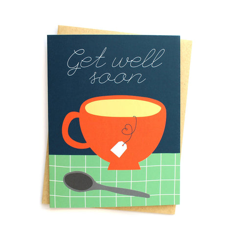 "Get Well Soon" Teacup Card