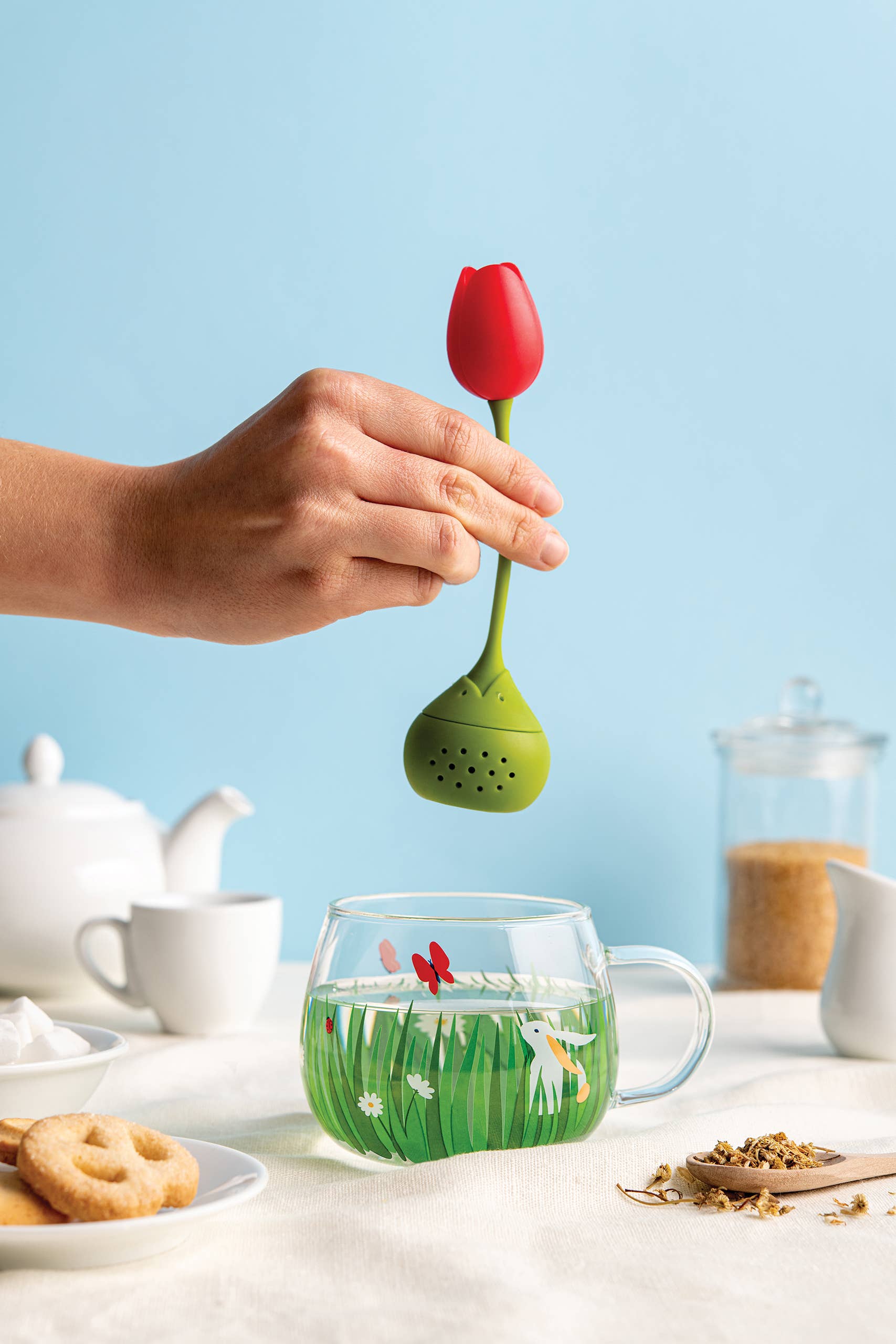 Set tasse et infuseur tulipe Tea garden par OTOTO