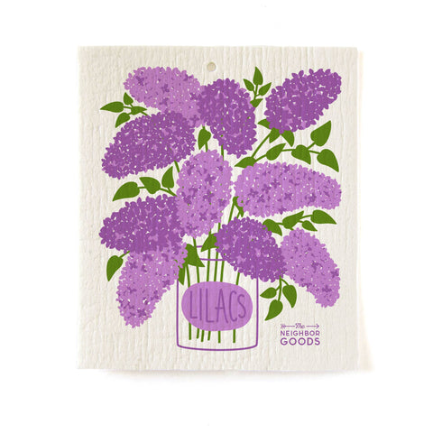 Edible Flowers (Lilac, Marigold, Rose) Sponge Cloth / Swedish Dishcloth Set of 3