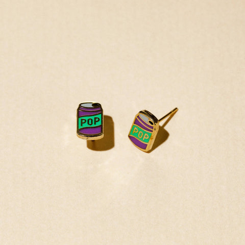 Soda Pop Enamel Stud Earrings