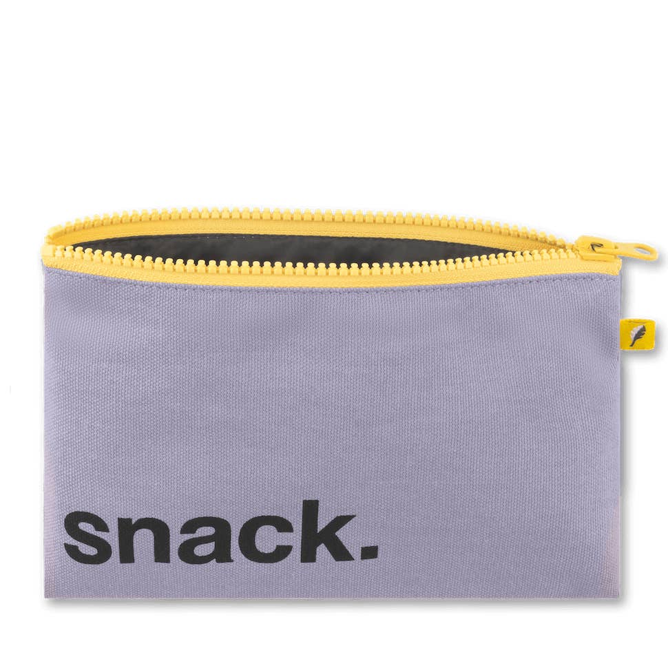 Zip Snack Bag - "Snack" Lavender