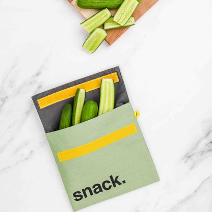 Flip Snack Bag - "Snack" Moss