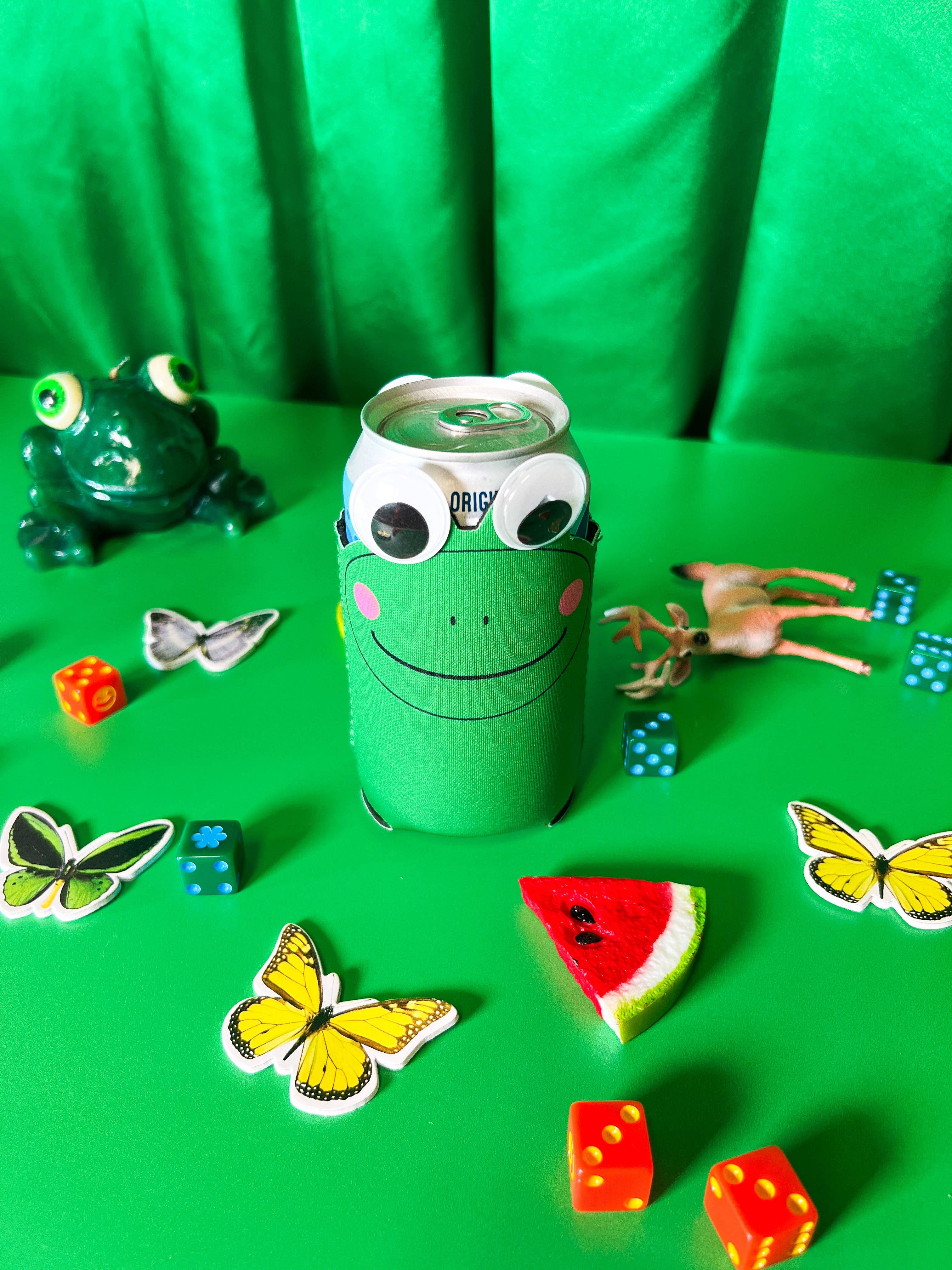 Googlie Eyed Frog Koozie