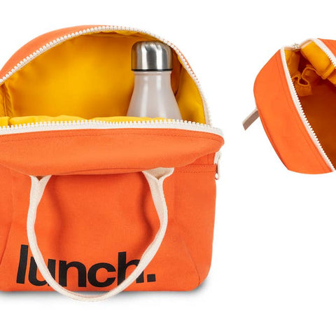 Zipper Lunch Bag - "Lunch" Poppy