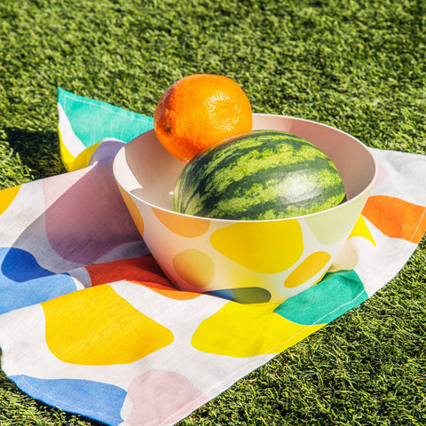 Linen Tea Towel Set in Stripes and Boulders