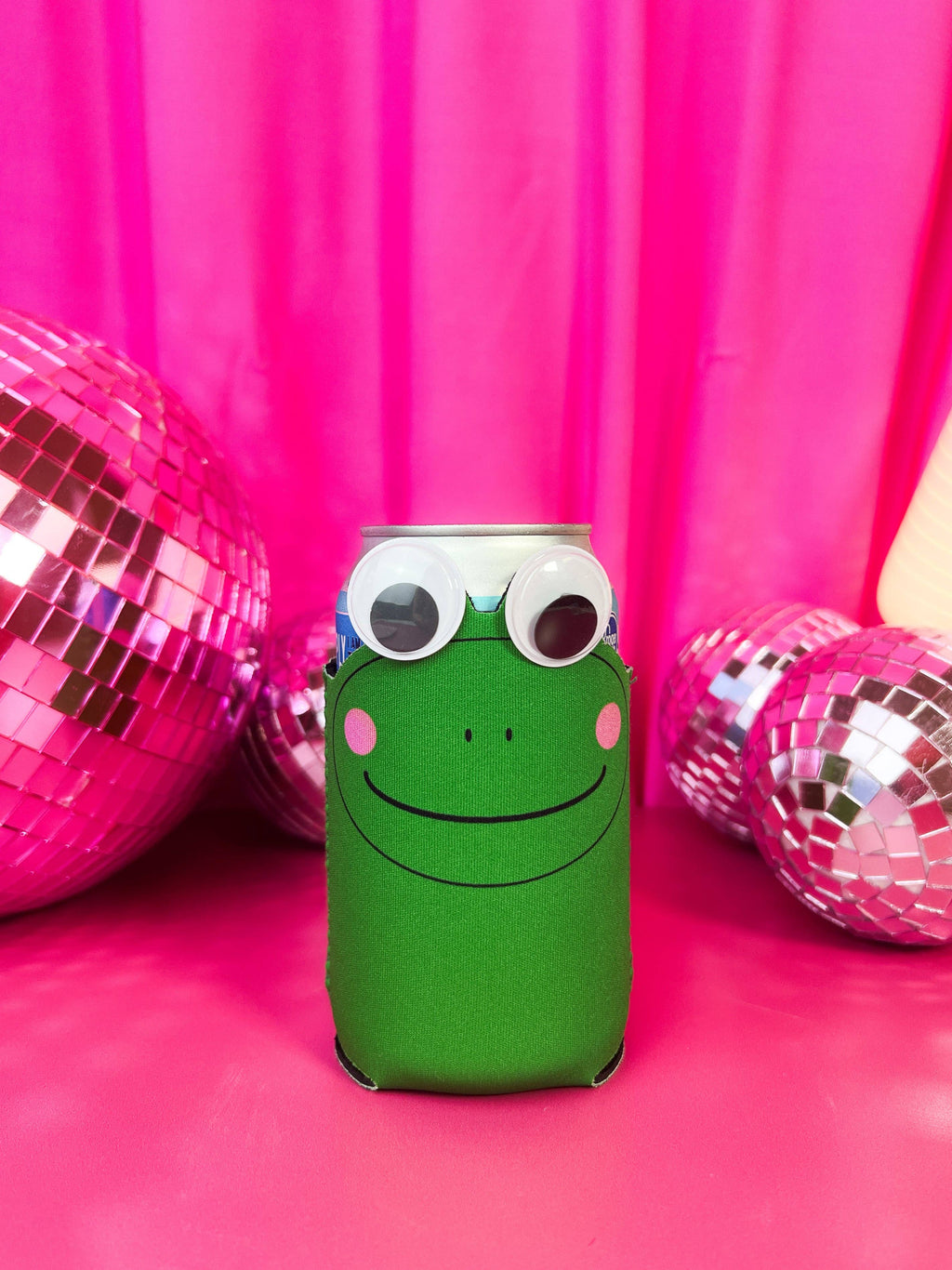 Googlie Eyed Frog Koozie