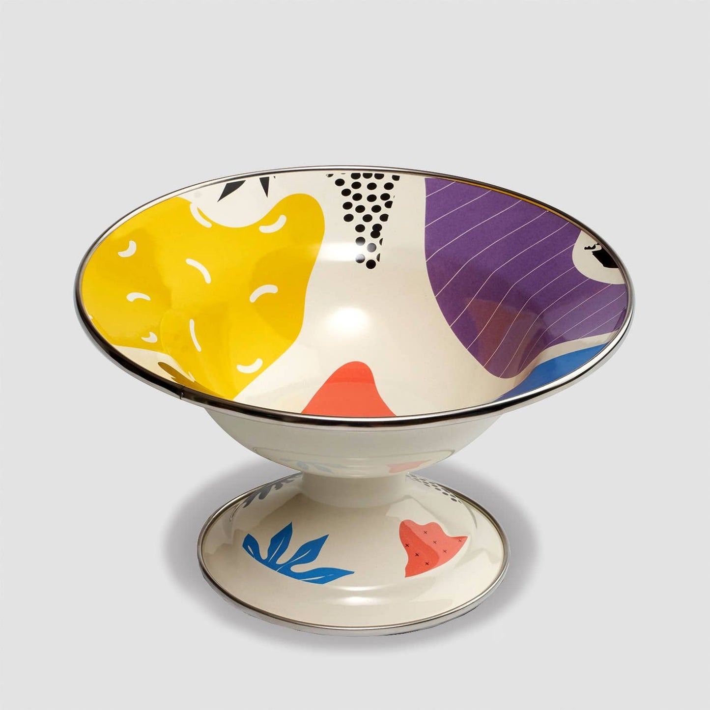 Enamel Footed Fruit Bowl - Small