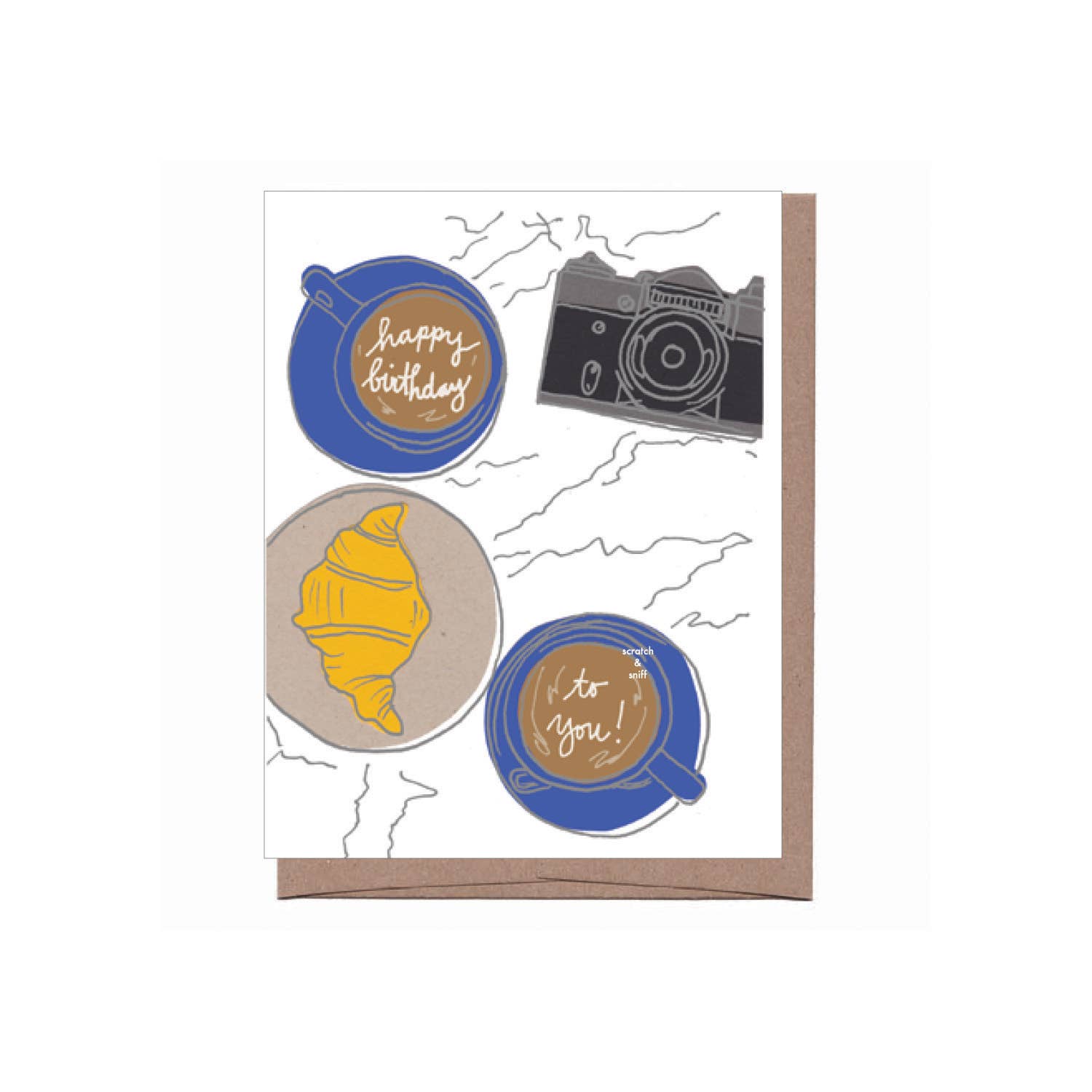 Scratch & Sniff Coffee Birthday Greeting Card