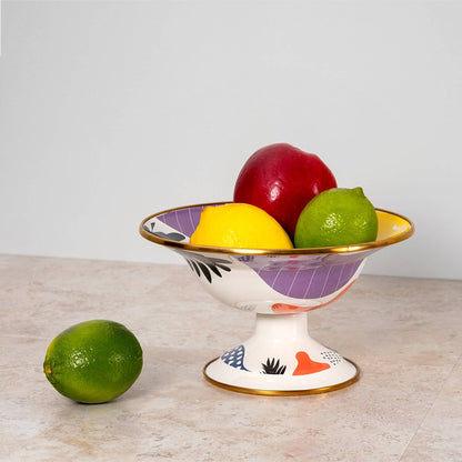 Enamel Footed Fruit Bowl - Small