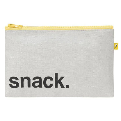Zip Snack Sack - "Snack" Black (Snack Size)
