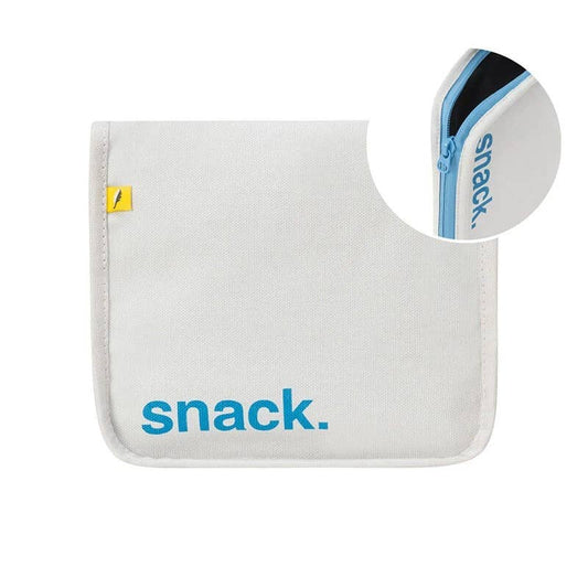 Snack Mat - "Snack" Blue with Yellow Zip