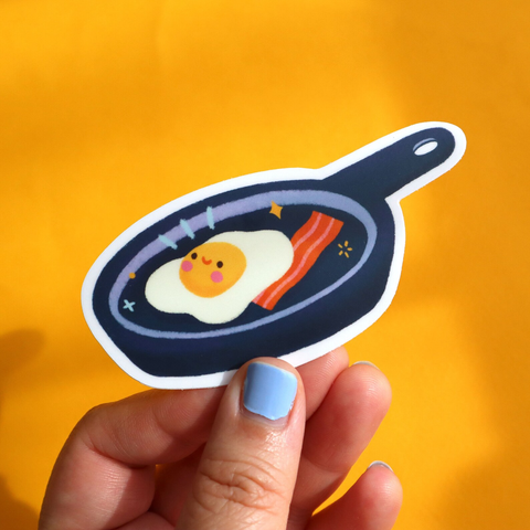 Happy Egg Frying Pan Sticker