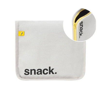 Snack Mat - "Snack" Black with Yellow Zip