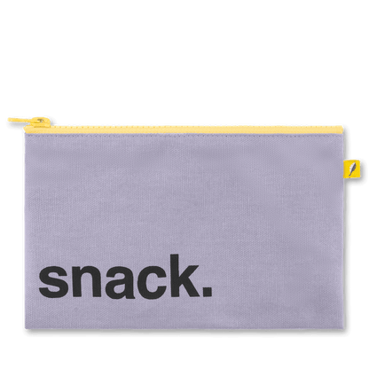 Zip Snack Bag - "Snack" Lavender