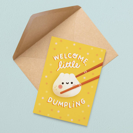 Welcome Little Dumpling Greeting Card