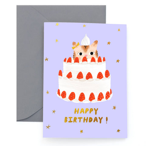"Kitty Cake" Birthday Card